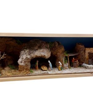 Presepe in cassetta di legno