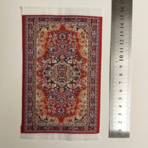 Piccolo tappetino tipo persiano, colori diversi, misura cm 10×16